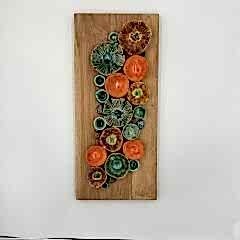 Turuncu El Yapımı Duvar Süsü