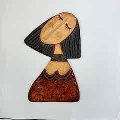 Seramik Kız Duvar Süsü