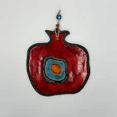 Nazar Boncuklu Nar Seramik Duvar Süsü