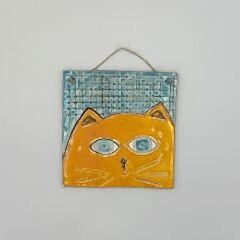Kedi Seramik Duvar Süsü