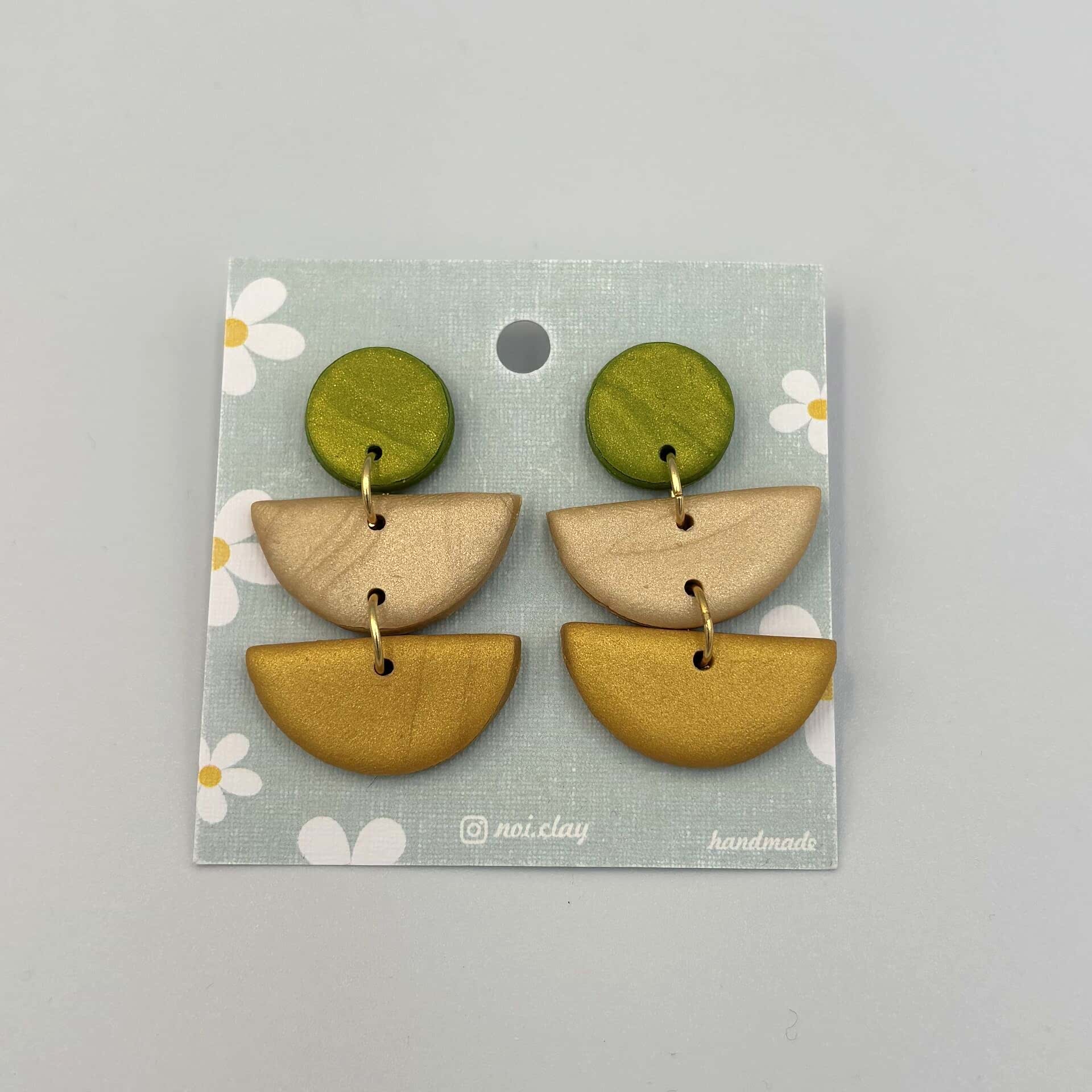 Renkli El yapımı Fimo Küpe