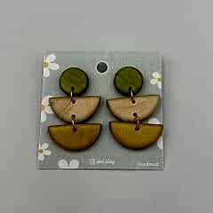 Renkli El yapımı Fimo Küpe