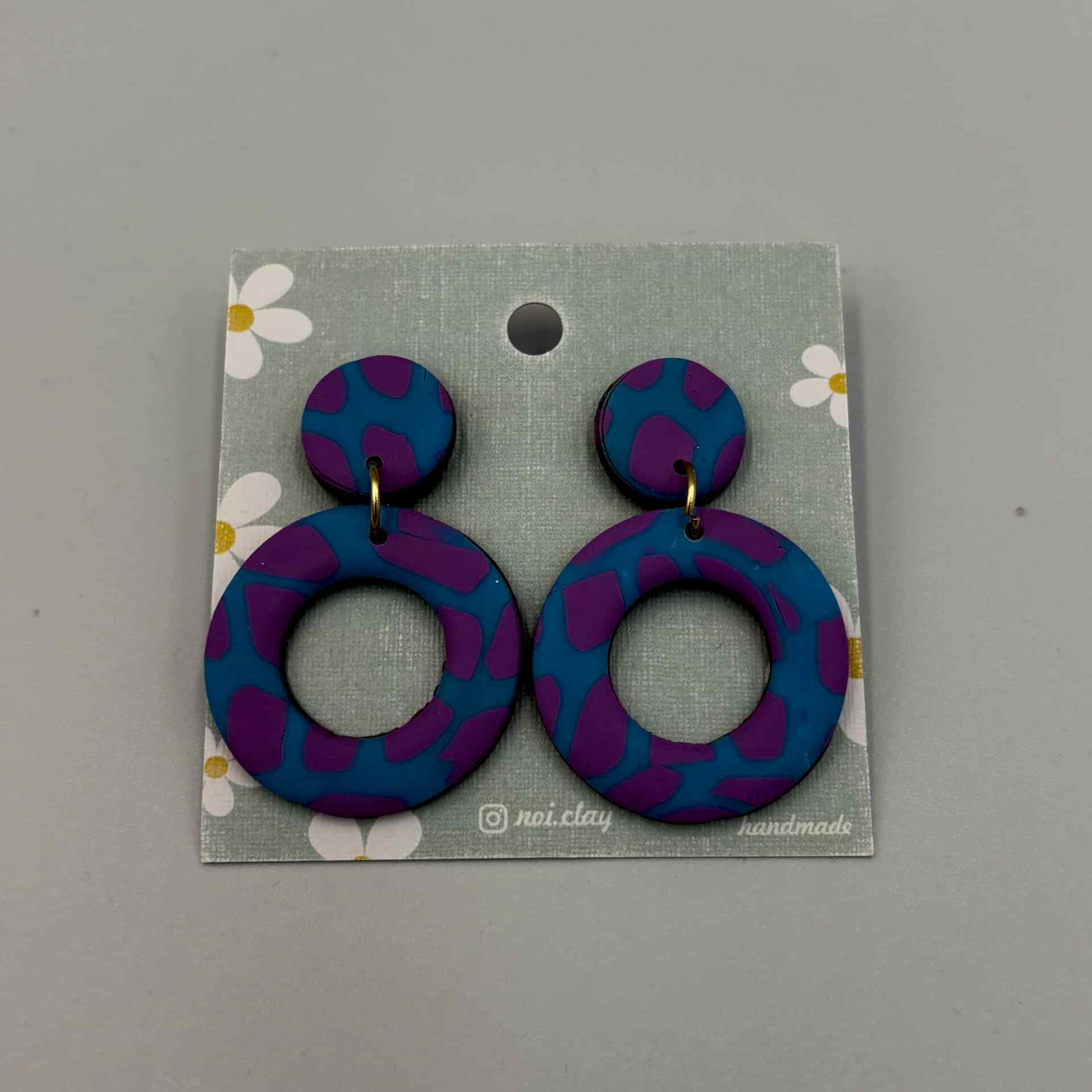 Renkli El Yapımı Fimo Küpe