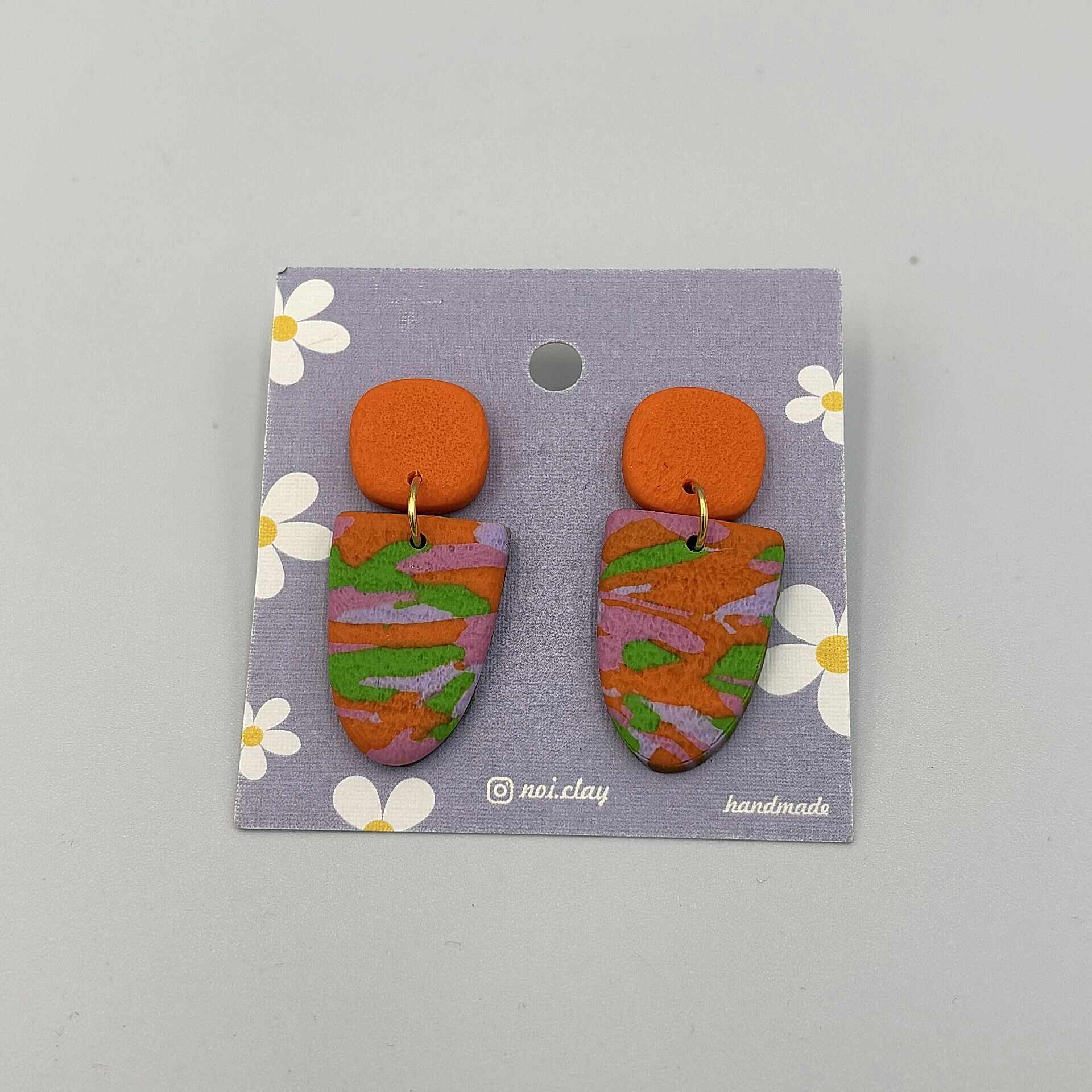 Renkli El Yapımı Fimo Küpe