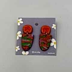 Renkli El Yapımı Fimo Küpe