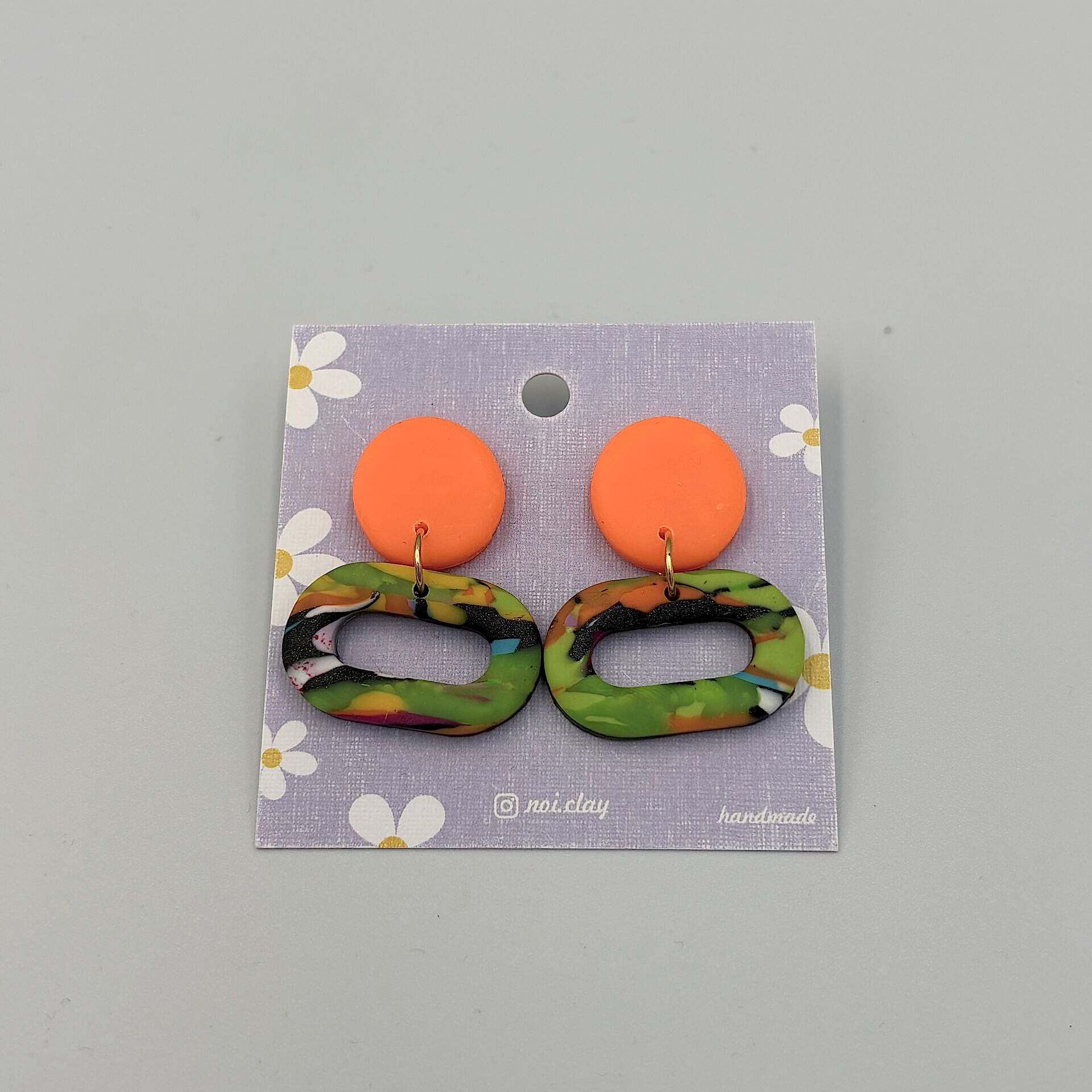 Renkli El Yapımı Fimo Küpe