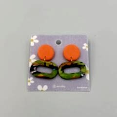 Renkli El Yapımı Fimo Küpe