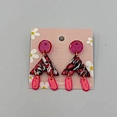 Renkli El Yapımı Fimo Küpe