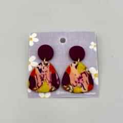 Renkli El Yapımı Fimo Küpe