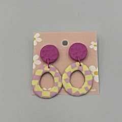 Renkli El Yapımı Fimo Küpe