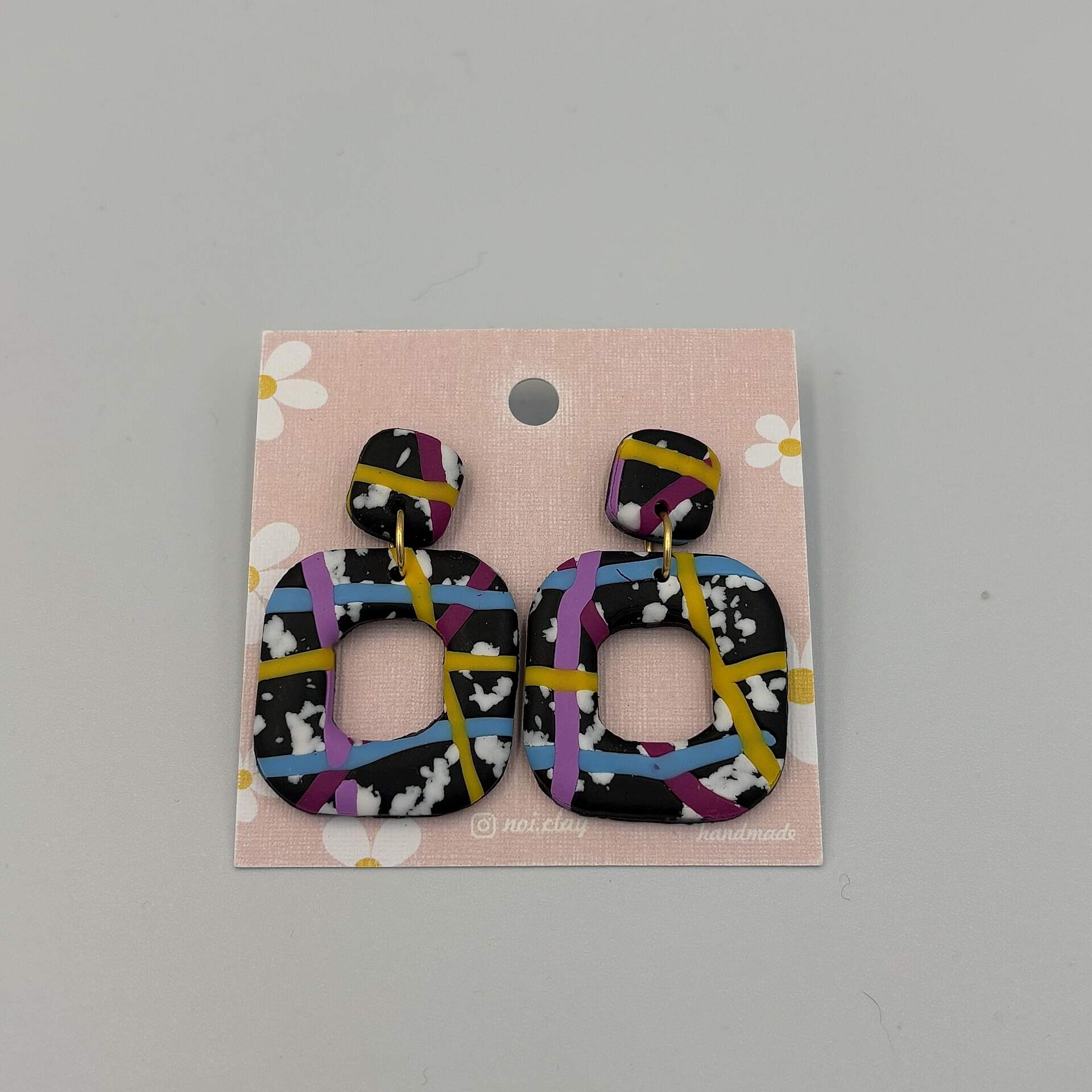 Renkli El Yapımı Fimo Küpe