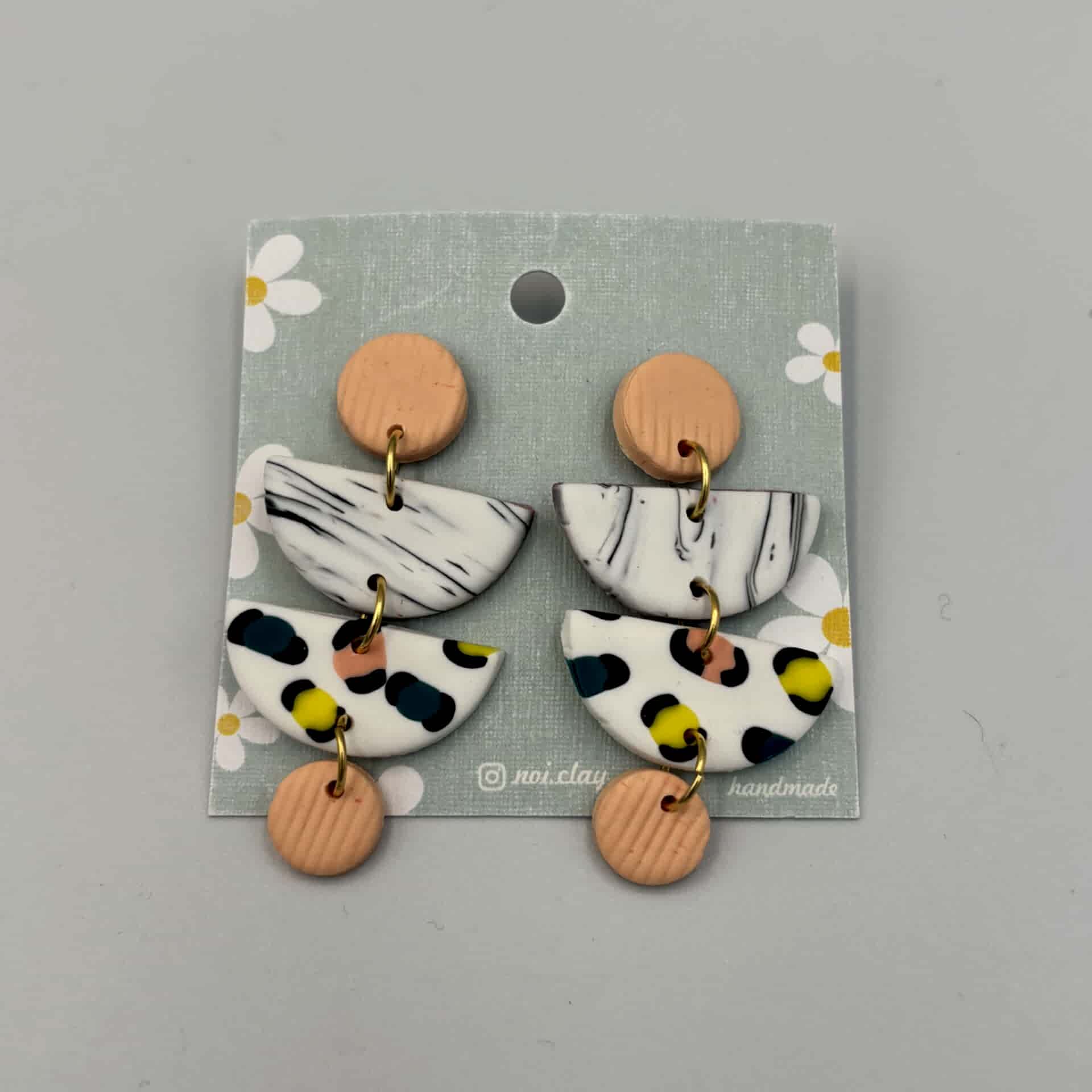 Renkli El Yapımı Fimo Küpe