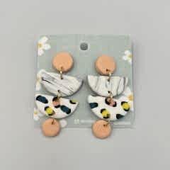 Renkli El Yapımı Fimo Küpe