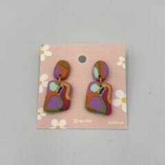 Renkli El Yapımı Fimo Küpe